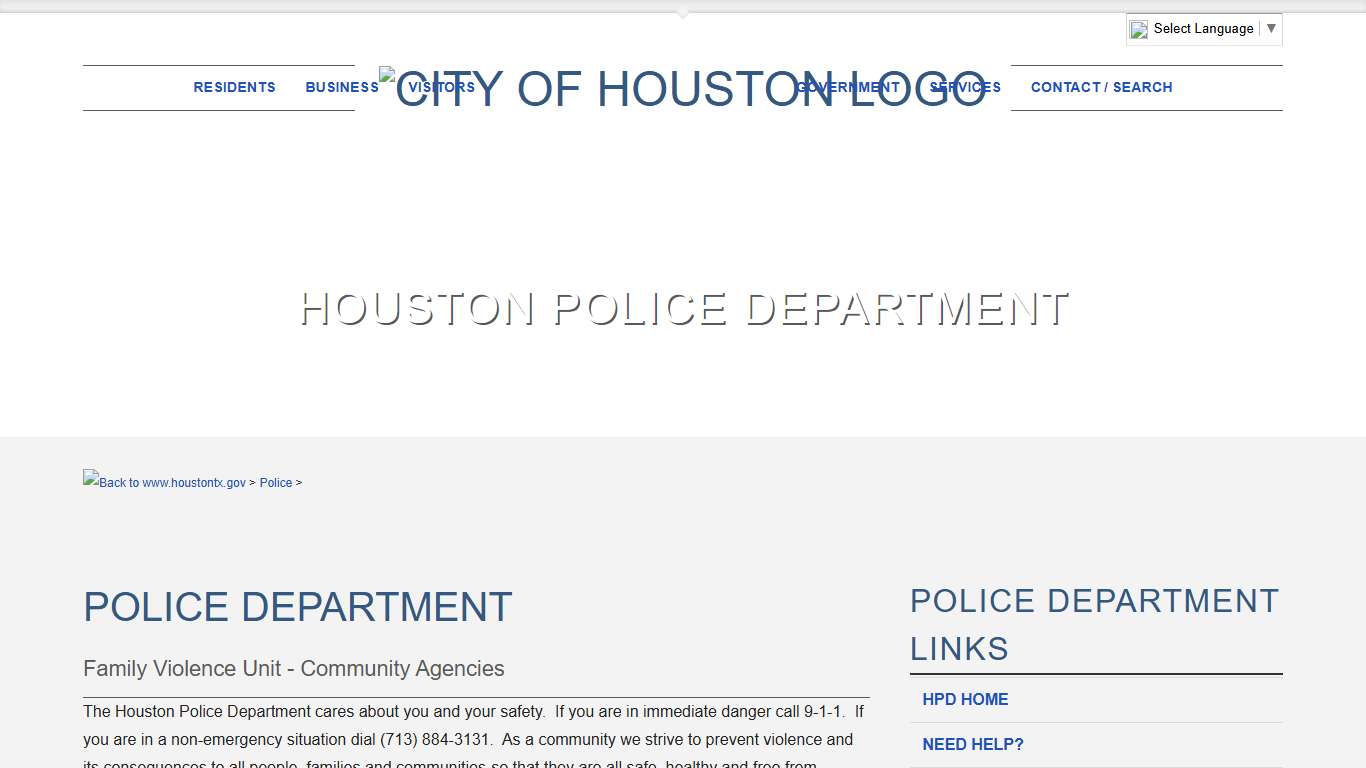 Family Violence Unit - Community Agencies